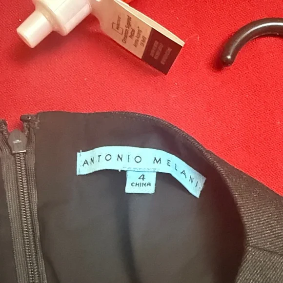 ANTONIO MELANI one button Charcoal Blazer with sleeveless sheath dress - Picture 5 of 8